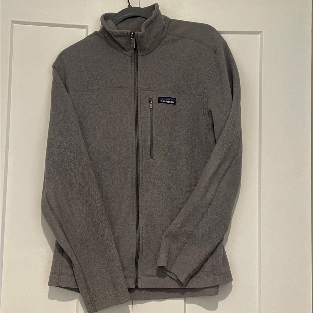 Men’s Patagonia Light Gray Full-Zip Fleece